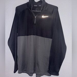 Nike Men's Black and Dark Gray Dri-FIT Jacket
